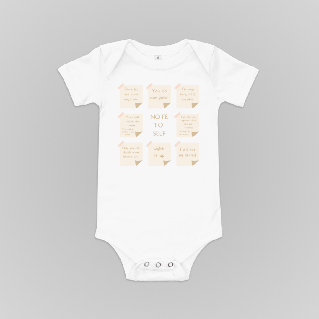 NOTE TO SELF BABY ONESIE