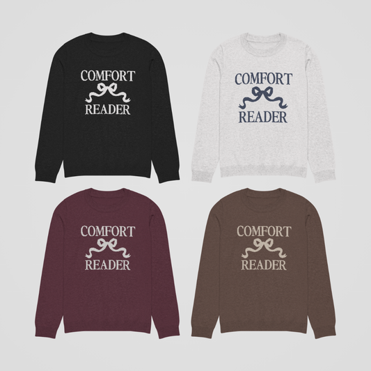 COMFORT READER KNIT SWEATER