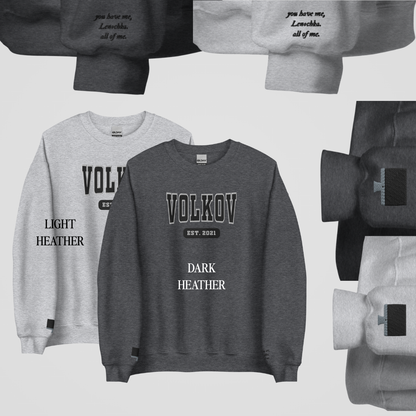 BRATVA COLLEGIATE EMBROIDERED CREWNECKS *ADRIAN x LIA EDITION