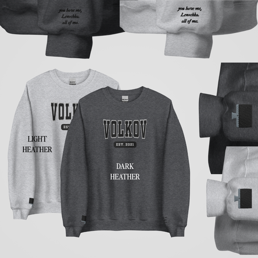 BRATVA COLLEGIATE EMBROIDERED CREWNECKS *ADRIAN x LIA EDITION