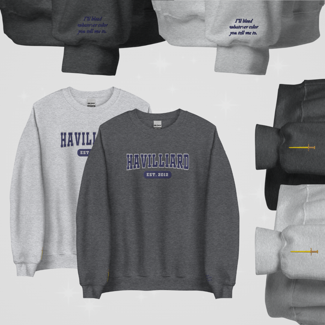 SJM COLLEGIATE EMBROIDERED CREWNECK *TOG BOOK BOYFRIEND EDITION