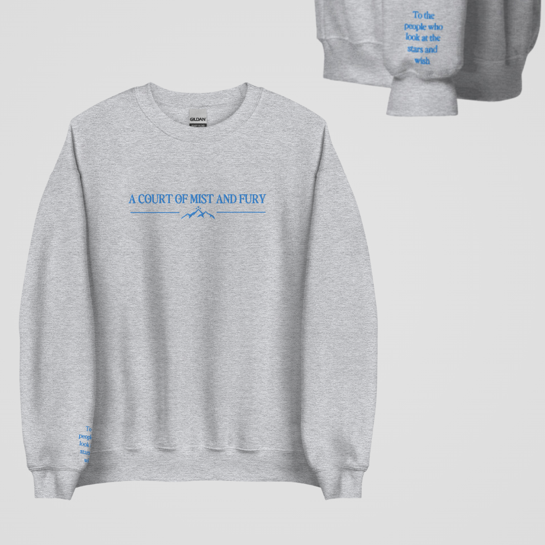 SARAH J MAAS BOOKS EMBROIDERED CREWNECKS