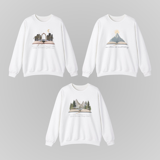 SARAH J MAAS BOOK WORLDS CREWNECKS