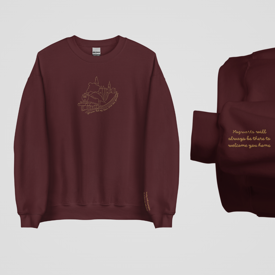 WELCOME YOU HOME EMBROIDERED CREWNECK