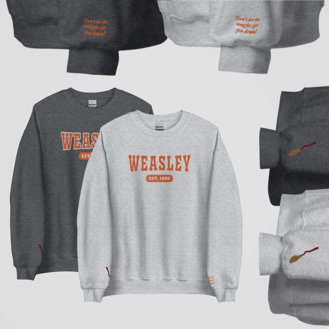 COLLEGIATE EMBROIDERED CREWNECK *WIZARD EDITION