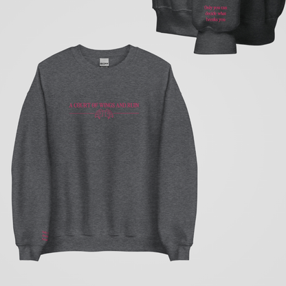 SARAH J MAAS BOOKS EMBROIDERED CREWNECKS