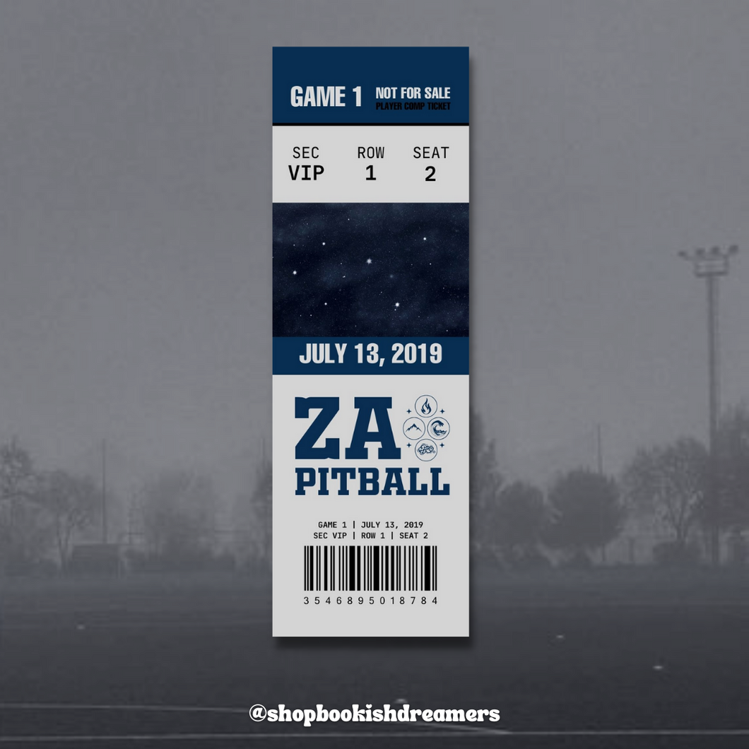 PITBALL TICKET BOOKMARK