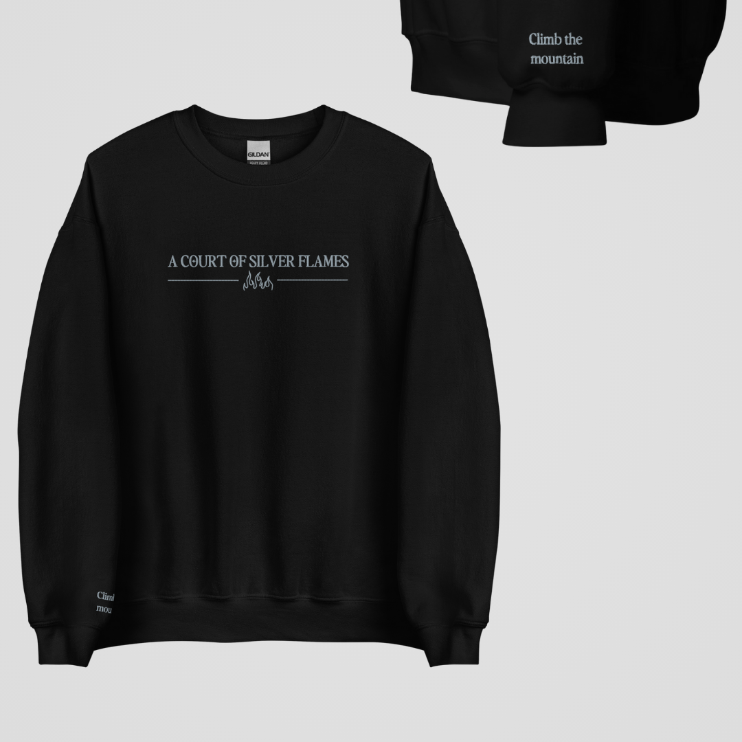 SARAH J MAAS BOOKS EMBROIDERED CREWNECKS