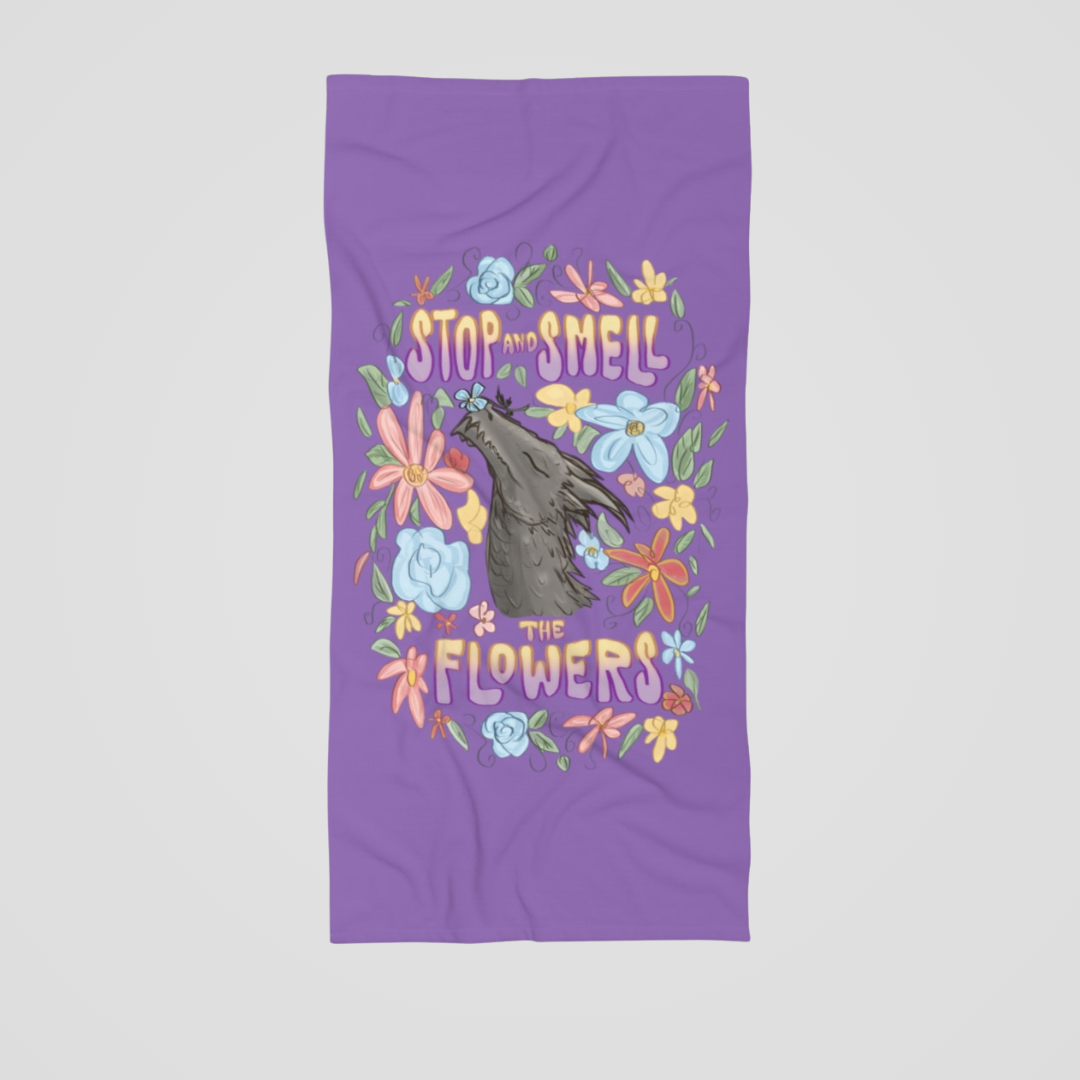 SMELL THE FLOWERS TOWEL