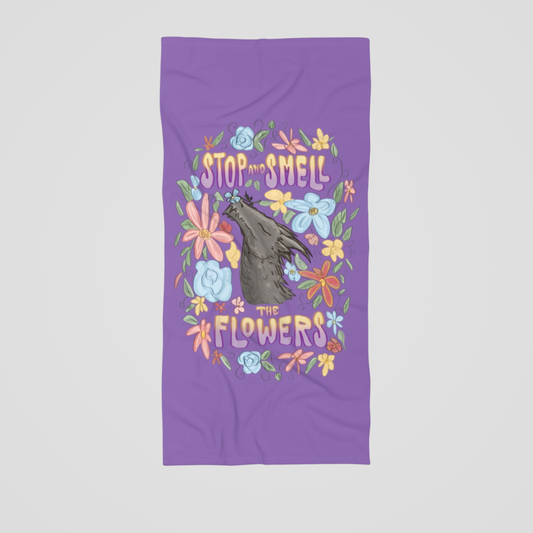 SMELL THE FLOWERS TOWEL