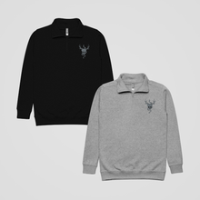 Load image into Gallery viewer, CALL OF THE VOID EMBROIDERED FLEECE QUARTER-ZIP JACKET
