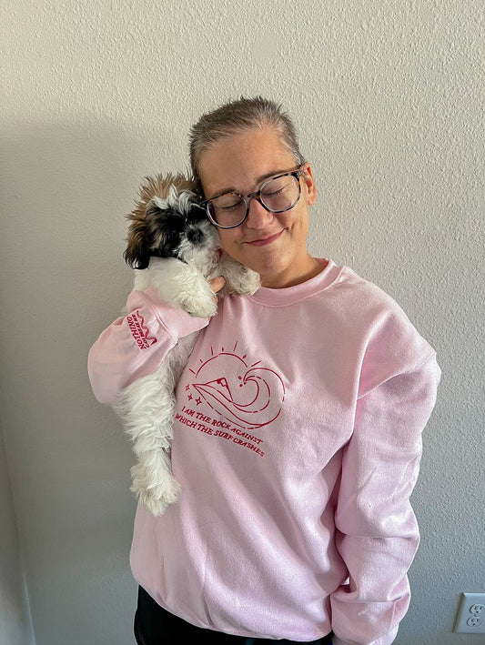 NOTHING CAN BREAK ME EMBROIDERED CREWNECK