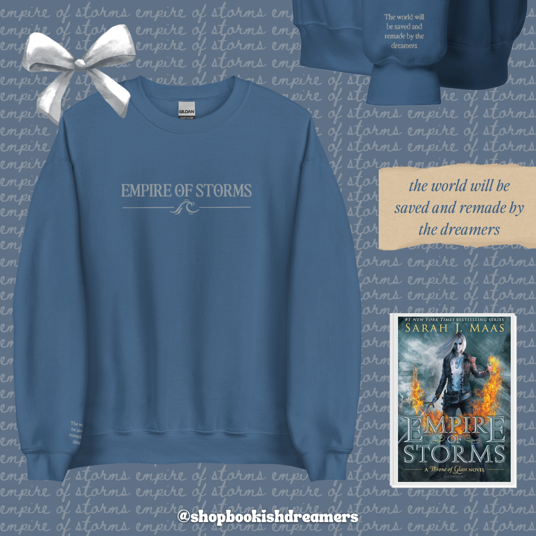 SARAH J MAAS BOOKS EMBROIDERED CREWNECK