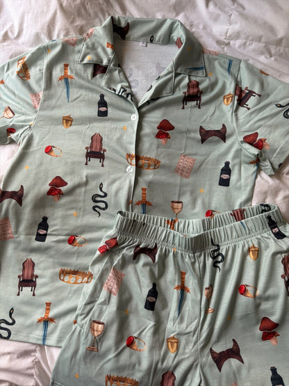 CRUEL PRINCE PAJAMA SHORTS SET