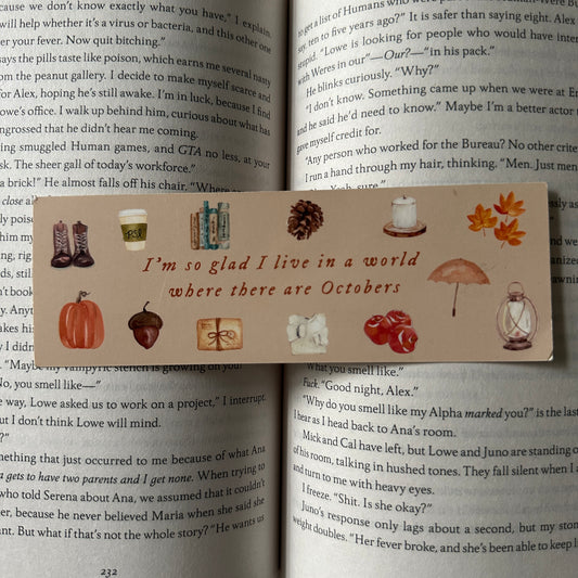 OCTOBER LOVE BOOKMARK
