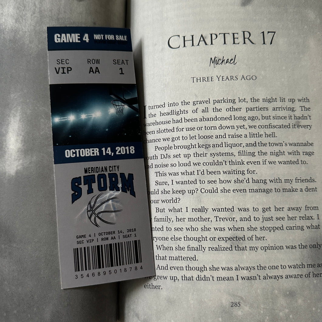 MERIDIAN CITY STORM TICKET BOOKMARK