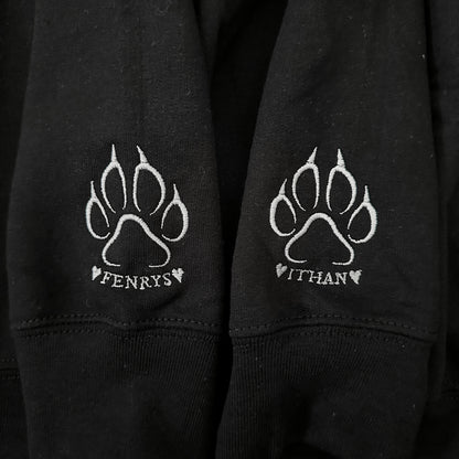 DIBS ON THE WHITE WOLF EMBROIDERED CREWNECK