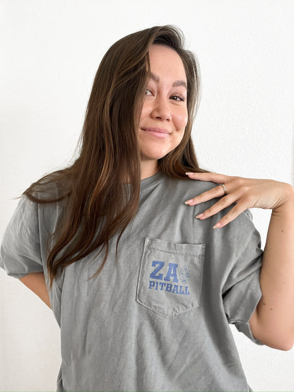 ZA PITBALL TEE *SILVER