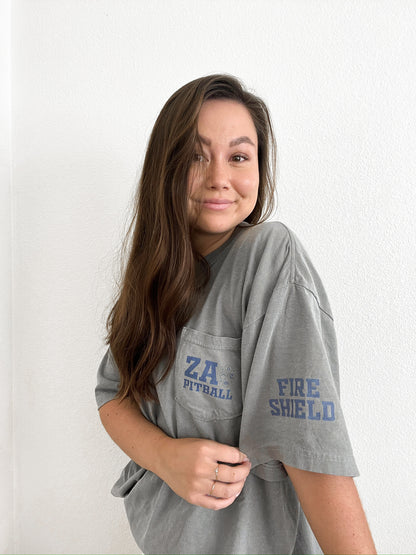 ZA PITBALL TEE *SILVER