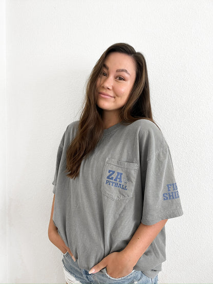 ZA PITBALL TEE *SILVER