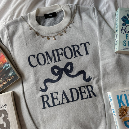 COMFORT READER KNIT SWEATER