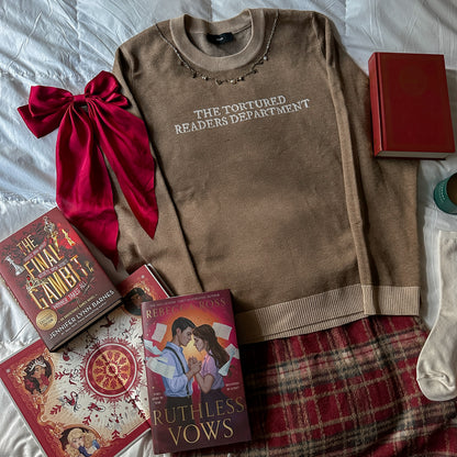 TORTURED READER KNIT SWEATER