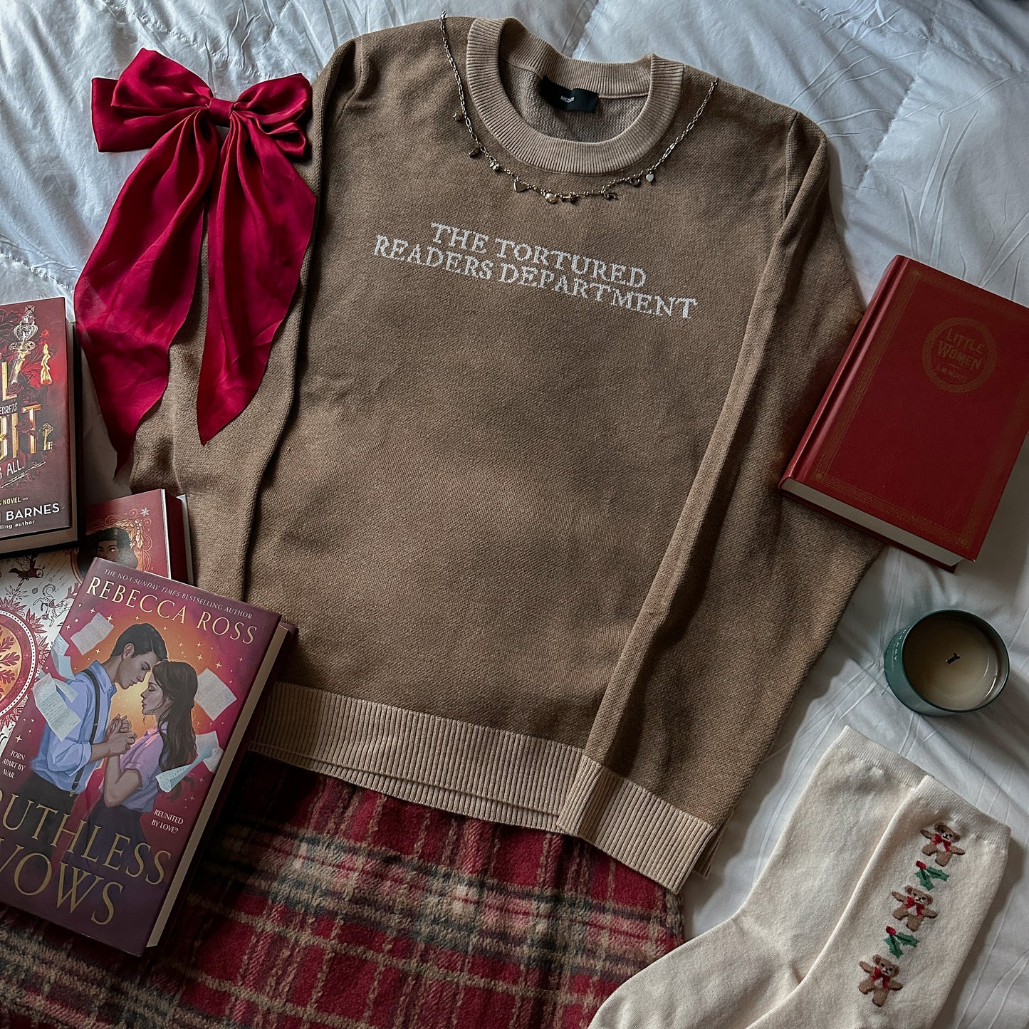 TORTURED READER KNIT SWEATER