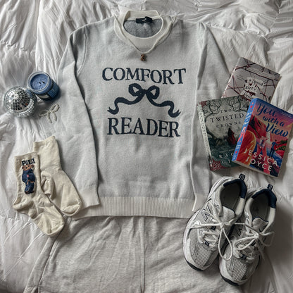 COMFORT READER KNIT SWEATER