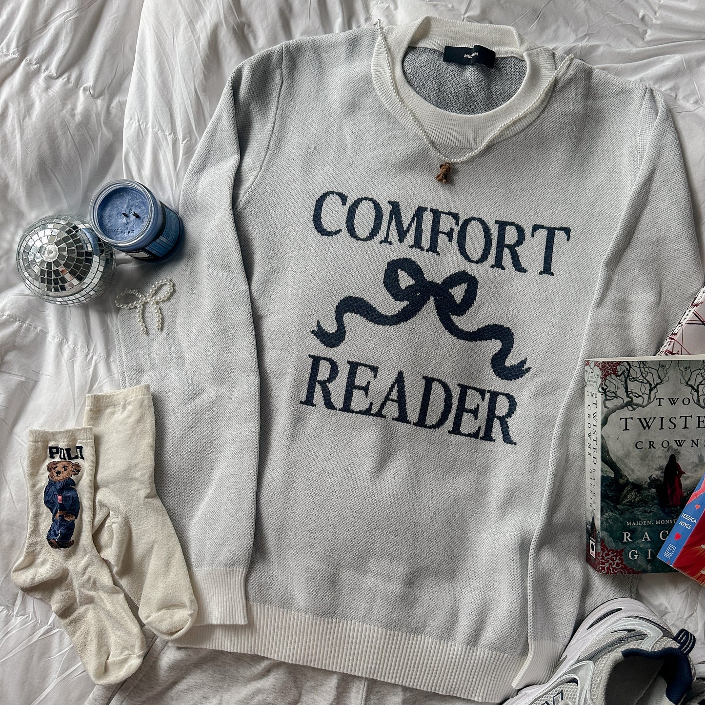 COMFORT READER KNIT SWEATER