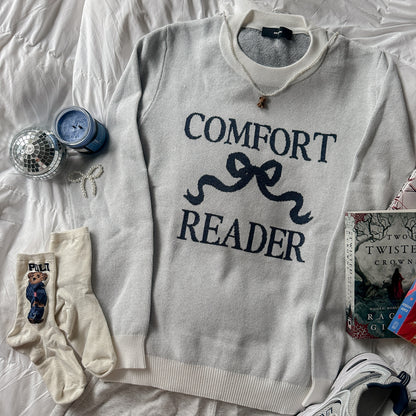 COMFORT READER KNIT SWEATER