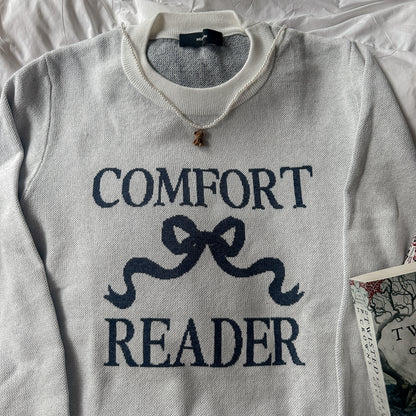 COMFORT READER KNIT SWEATER
