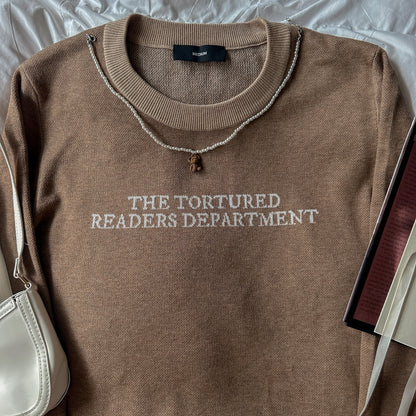 TORTURED READER KNIT SWEATER