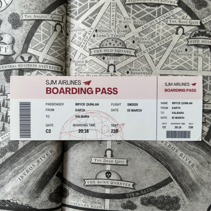 BOARDING PASS BOOKMARKS *SJM FEMALES