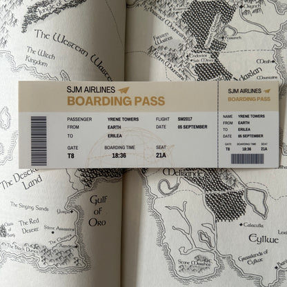 BOARDING PASS BOOKMARKS *SJM FEMALES