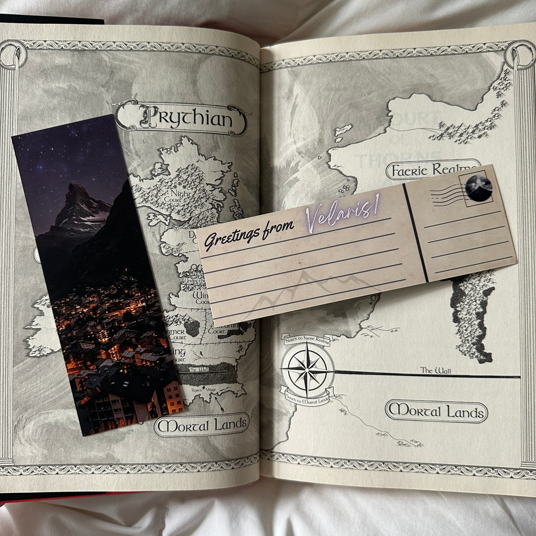 VELARIS POSTCARD BOOKMARK