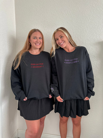 DIBS ON THE HIGH LORD EMBROIDERED CREWNECK