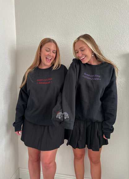 DIBS ON THE GENERAL EMBROIDERED CREWNECK