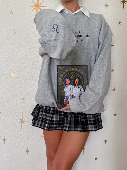 ZODIAC ACADEMY EMBROIDERED CREWNECK
