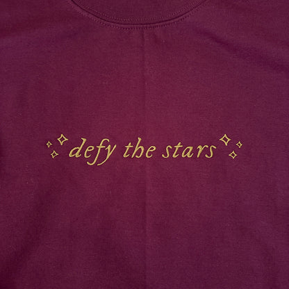 DEFY THE STARS EMBROIDERED CREWNECK