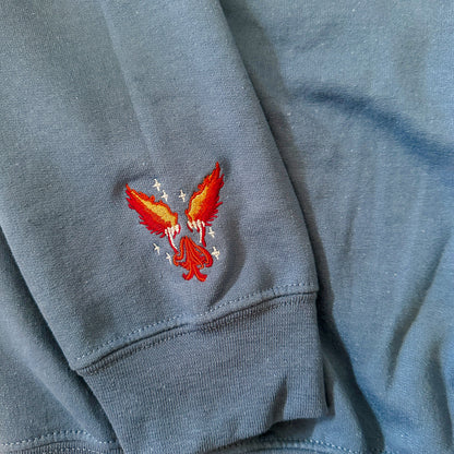 BLUE MEANS YOU EMBROIDERED CREWNECK