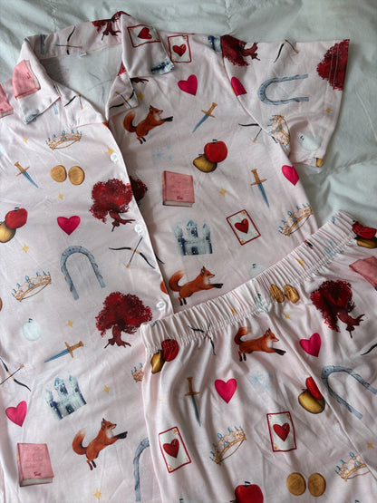ONCE UPON A BROKEN HEART PAJAMA SHORTS SET
