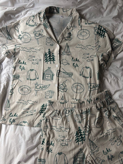 LAKE LIFE PAJAMA SHORTS SETS