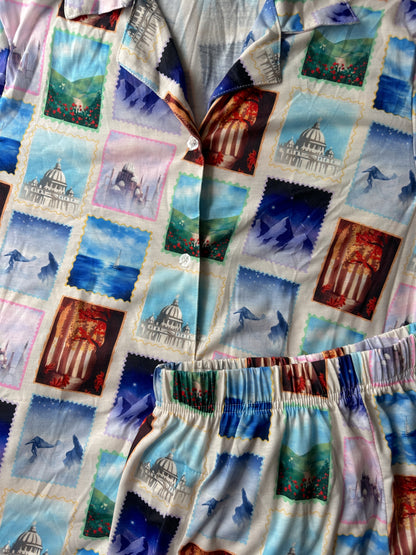 ACOTAR COURT STAMPS PAJAMA SHORTS SET