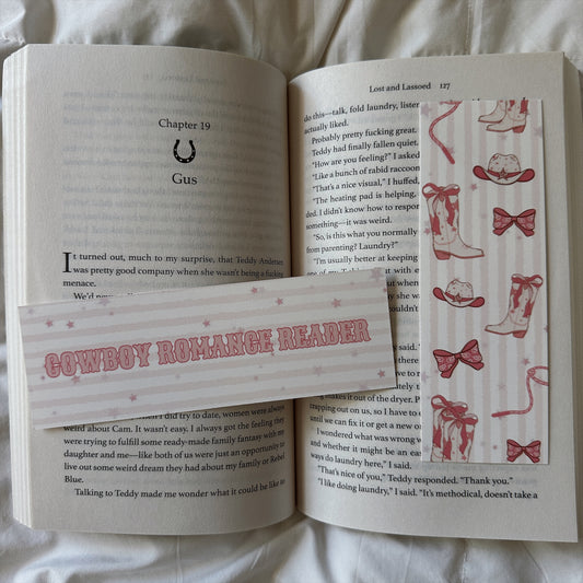 COWBOY ROMANCE READER BOOKMARK