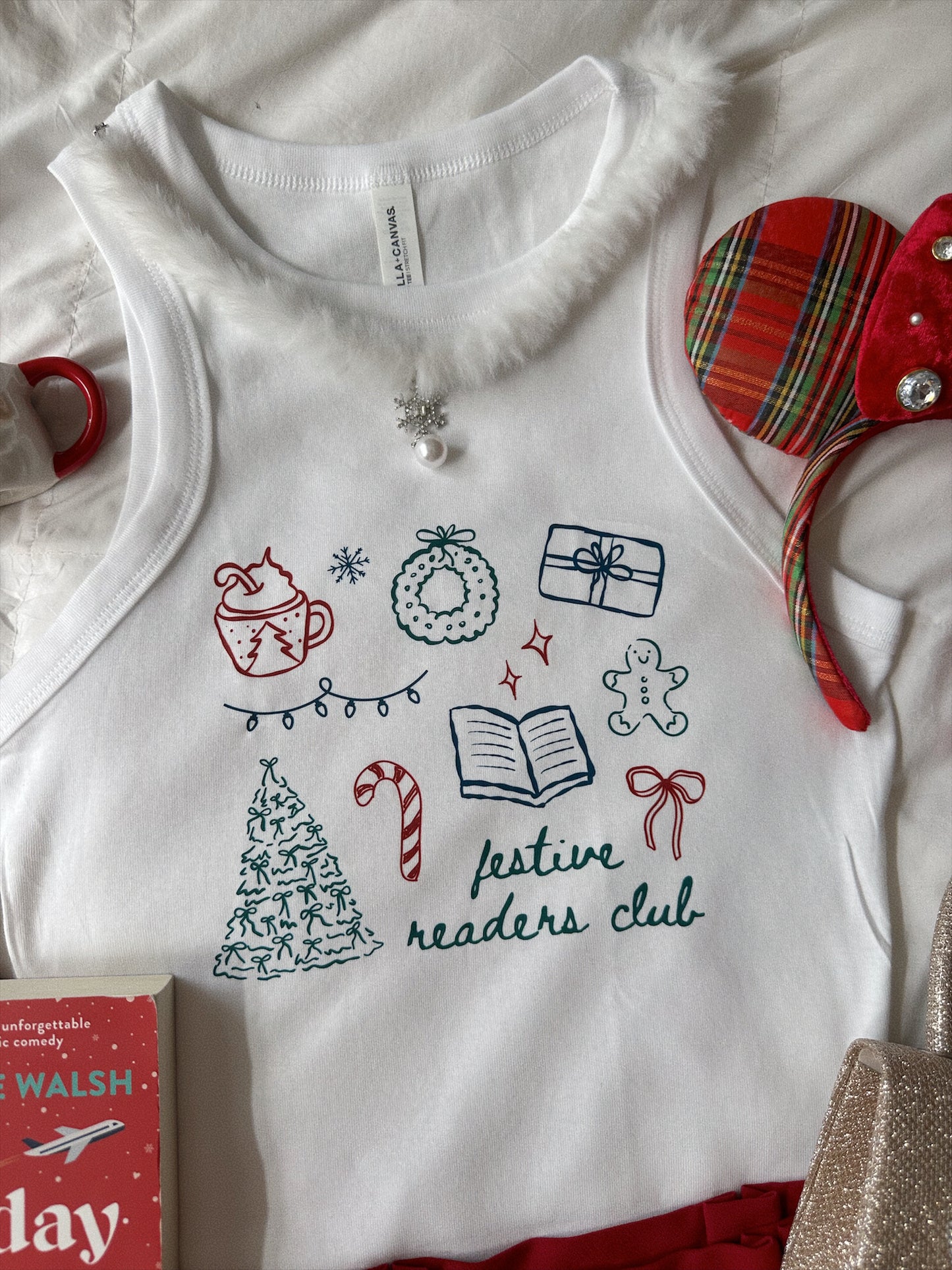 FESTIVE READERS CLUB RACERBACK TANK