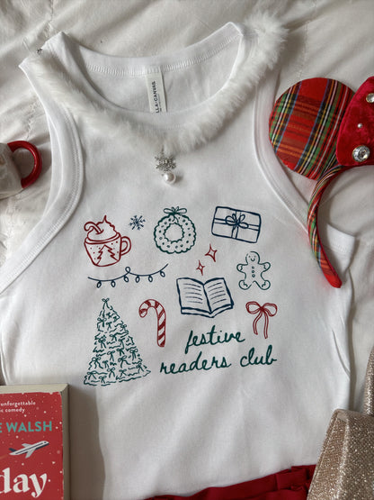 FESTIVE READERS CLUB RACERBACK TANK