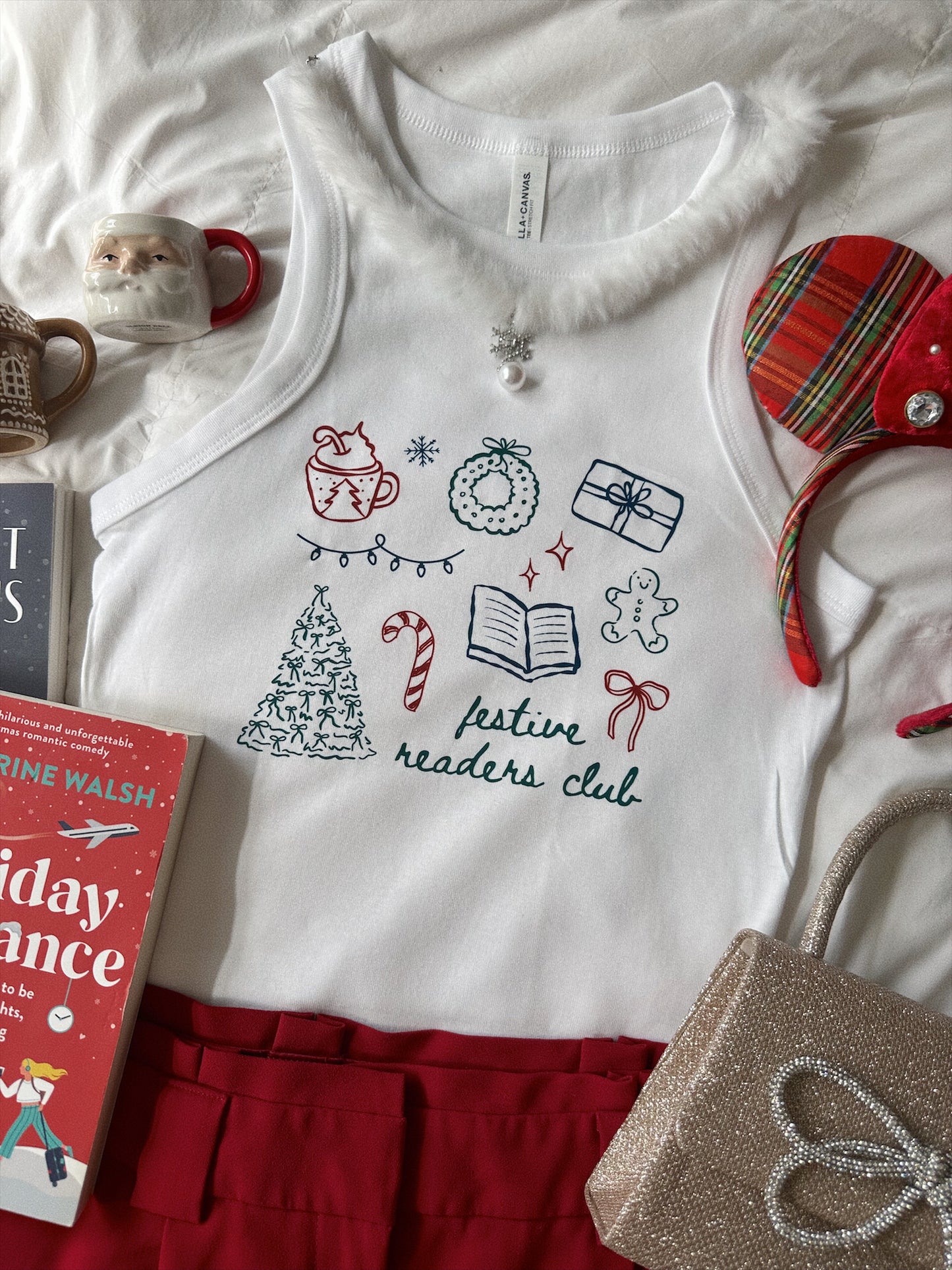 FESTIVE READERS CLUB RACERBACK TANK