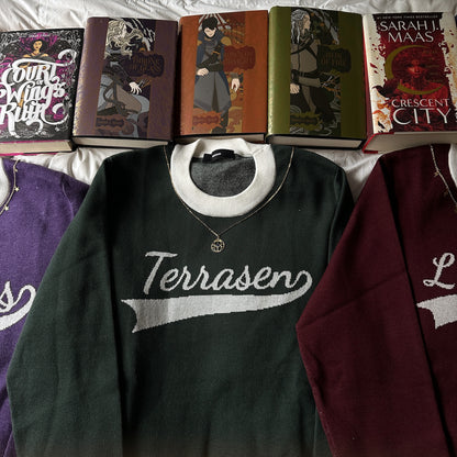 SARAH J MAAS BOOK LOCATIONS KNIT SWEATER