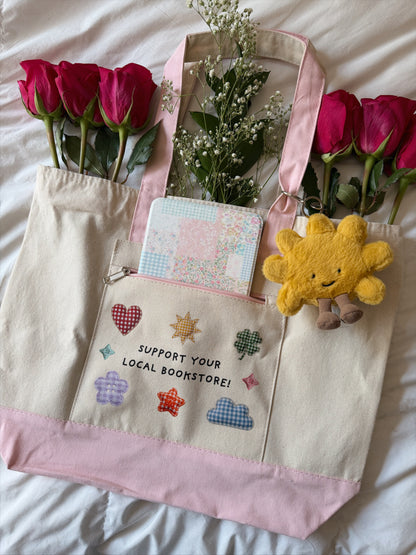 SUPPORT YOUR LOCAL❤ ZIPPERED TOTE BAG