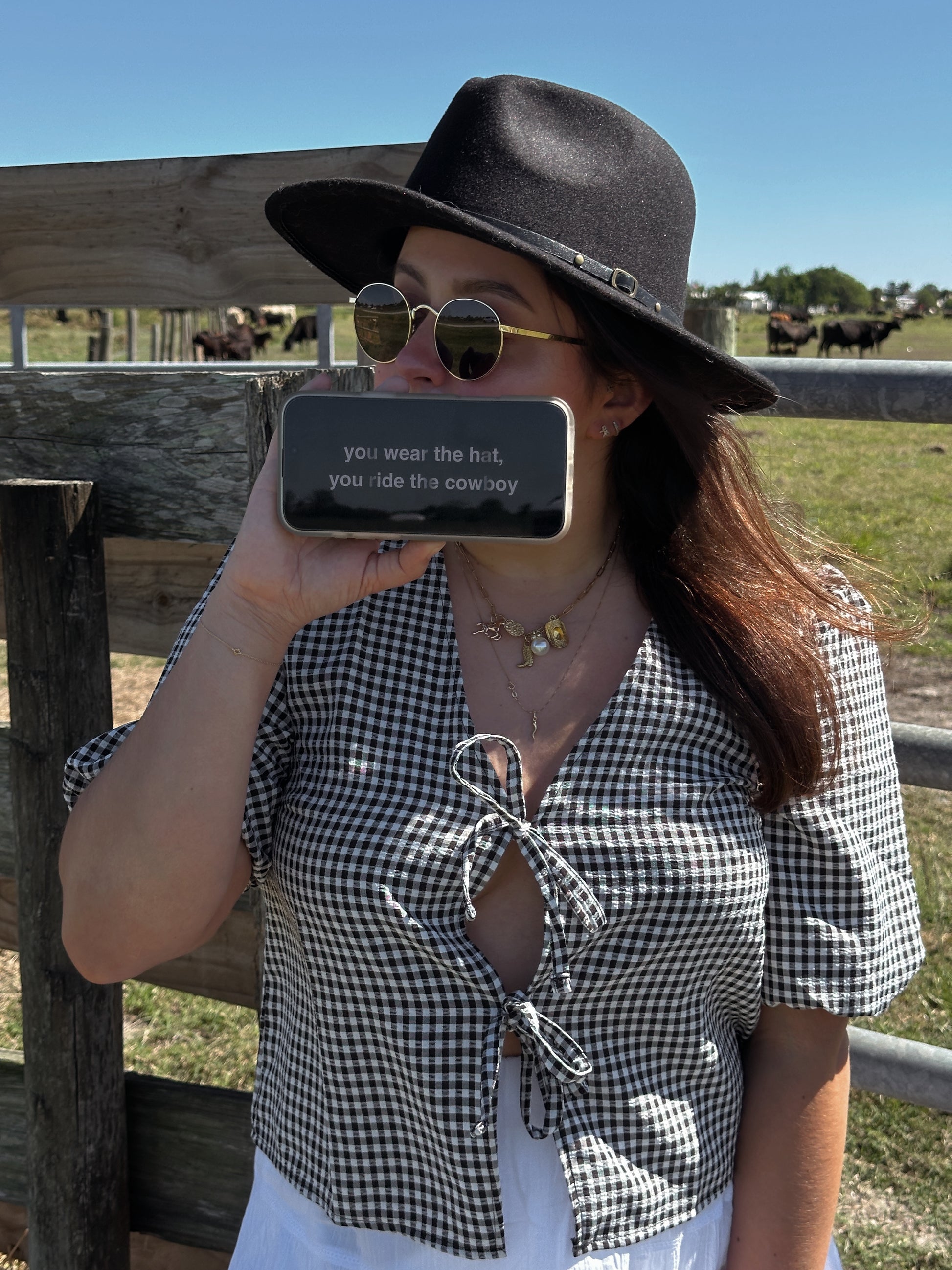 COWGIRL SUMMER GINGHAM TOP